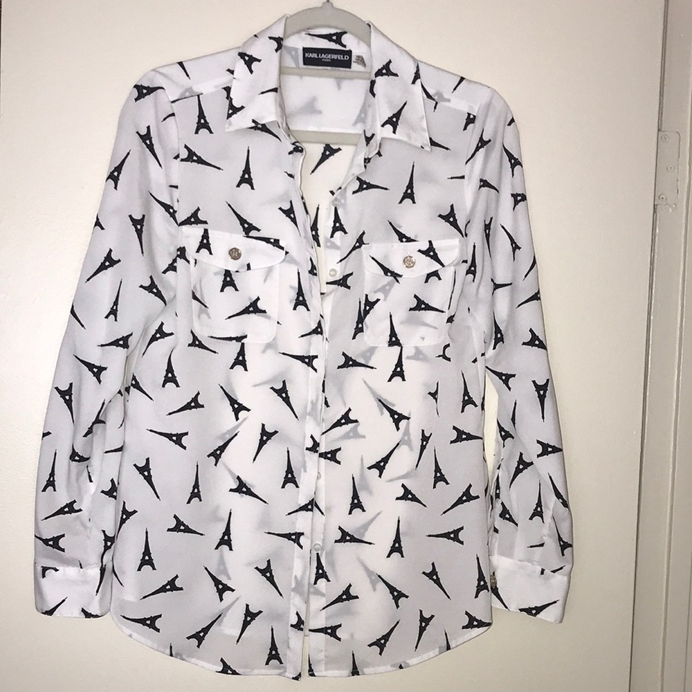 Karl Lagerfeld long-sleeved button down shirt